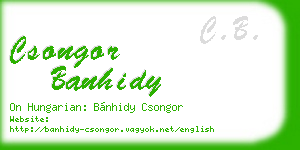 csongor banhidy business card